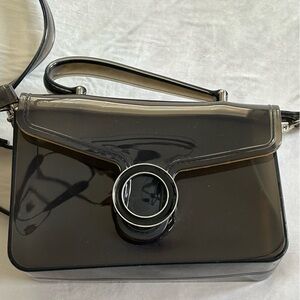 Elegant CLEAR Black Crossbody Bag